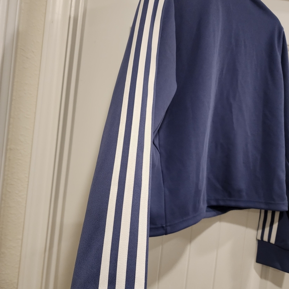 Women's adidas AEROREADY Training Essentials 3-Stripes Track Jacket Medium Gym - Picture 9 of 10